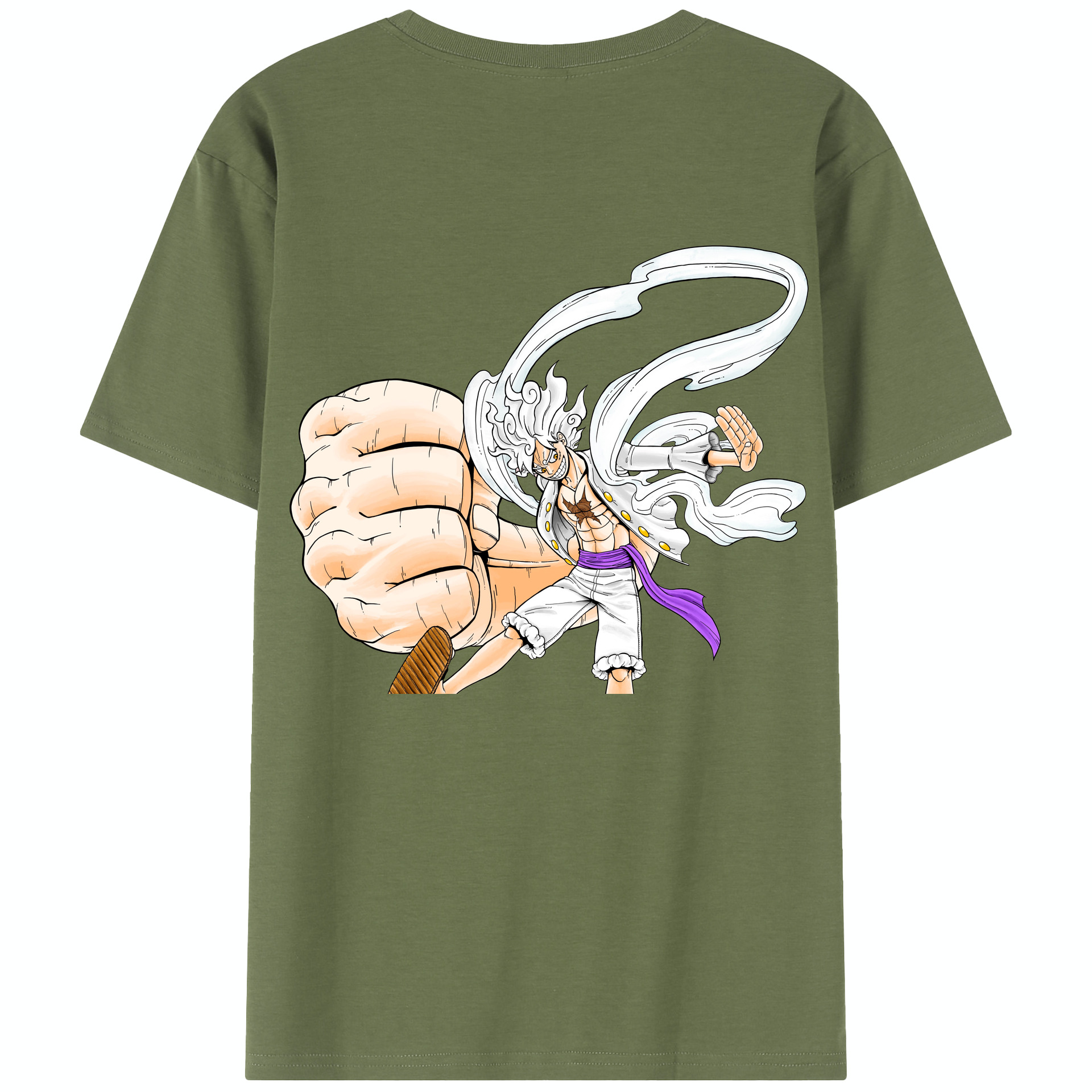 ワンピース モンキー・D・ルフィ ONE PIECE Monkey D. Luffy 綿100％半袖Tシャツ（背面プリント）